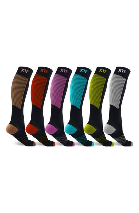 6-Pack Copper Infused Knee Length Socks