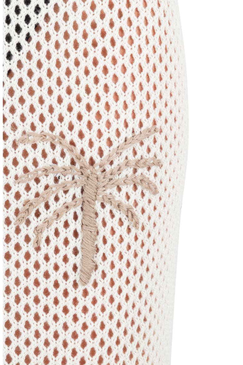 Embroidered Open Knit Midi Skirt, Alternate, color, EGRET