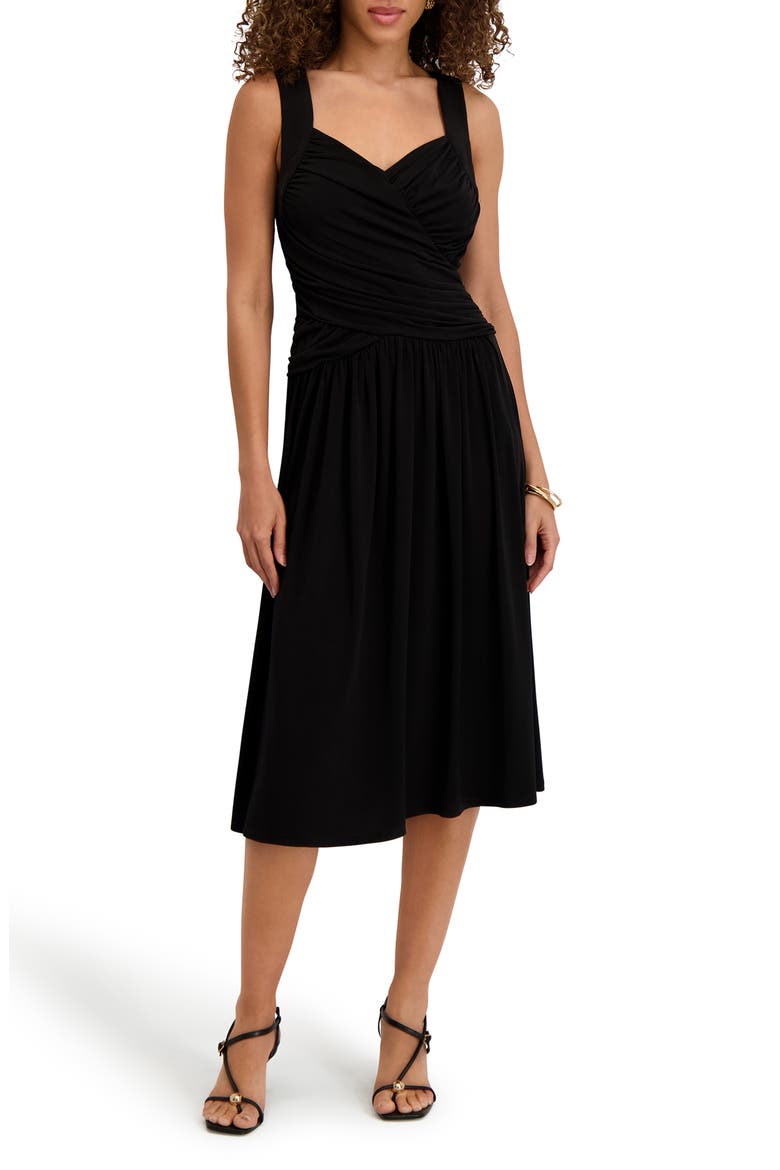 Stretch Jersey Dress, Main, color, BLACK