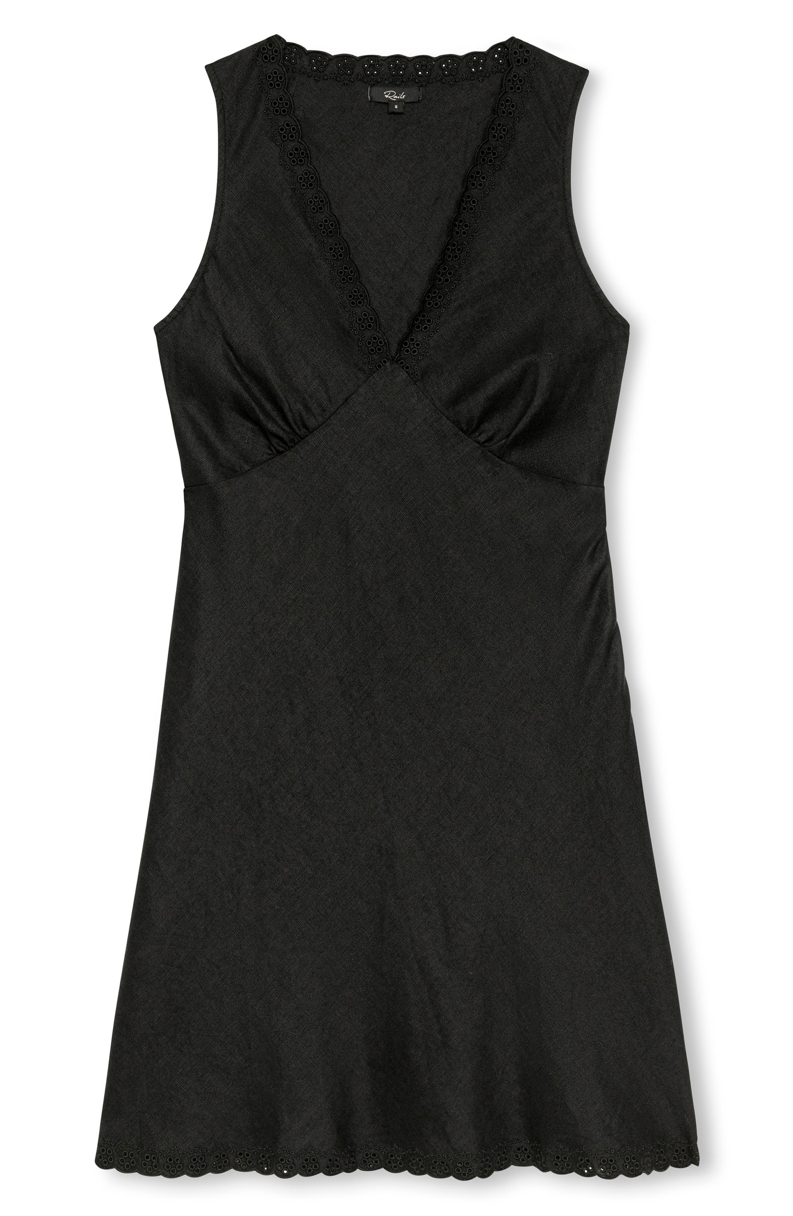 Rails Bex Embroidered Detail Linen Dress (Women) | Nordstromrack