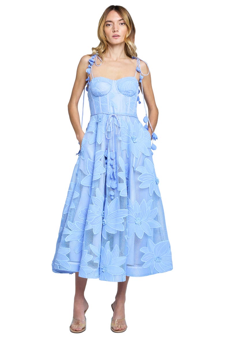 CIEBON Emilia Bustier Lace Midi Cocktail Dress (Women)