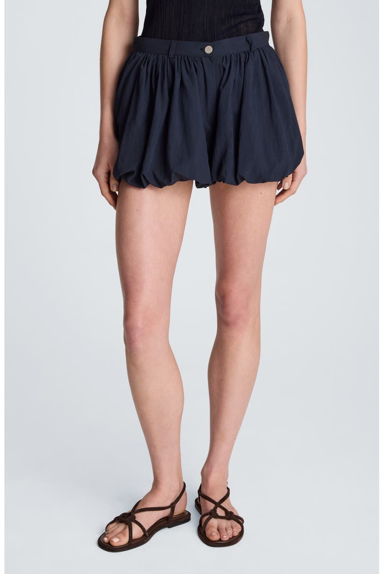 Balloon Hem Shorts, Main, color, DARK NAVY