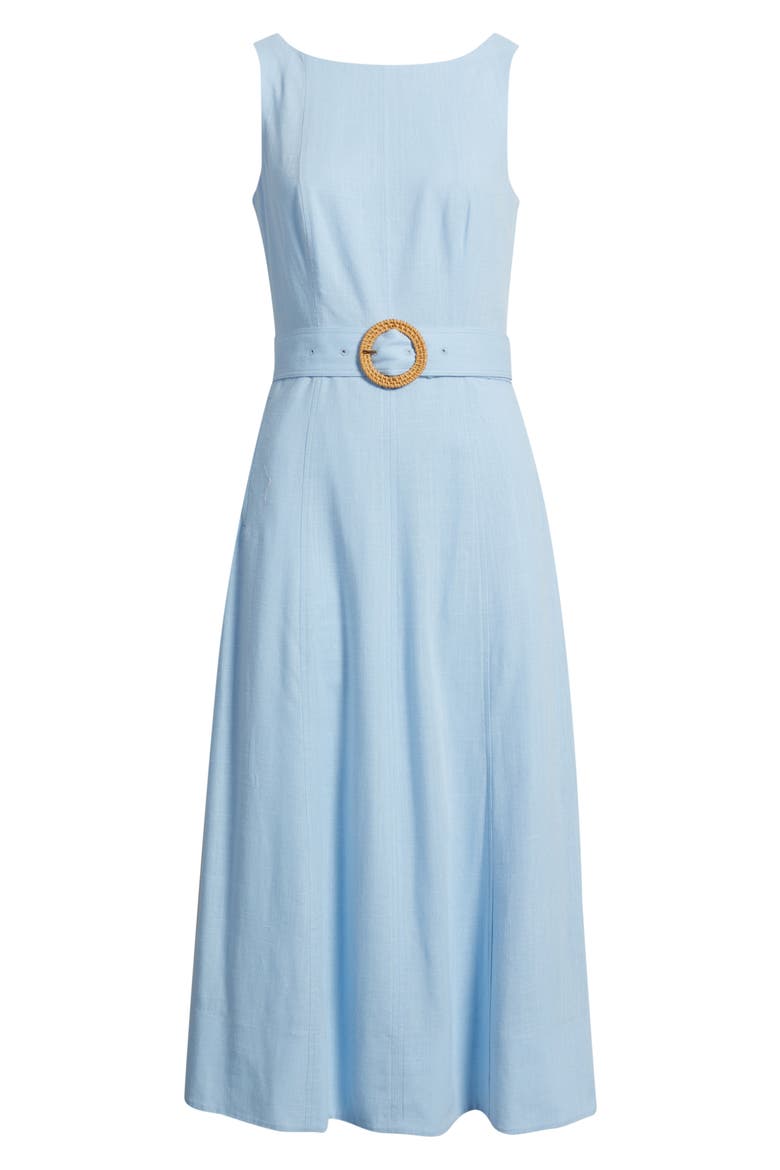 Sleeveless Midi Dress, Alternate, color, CHAMBRAY BLUE