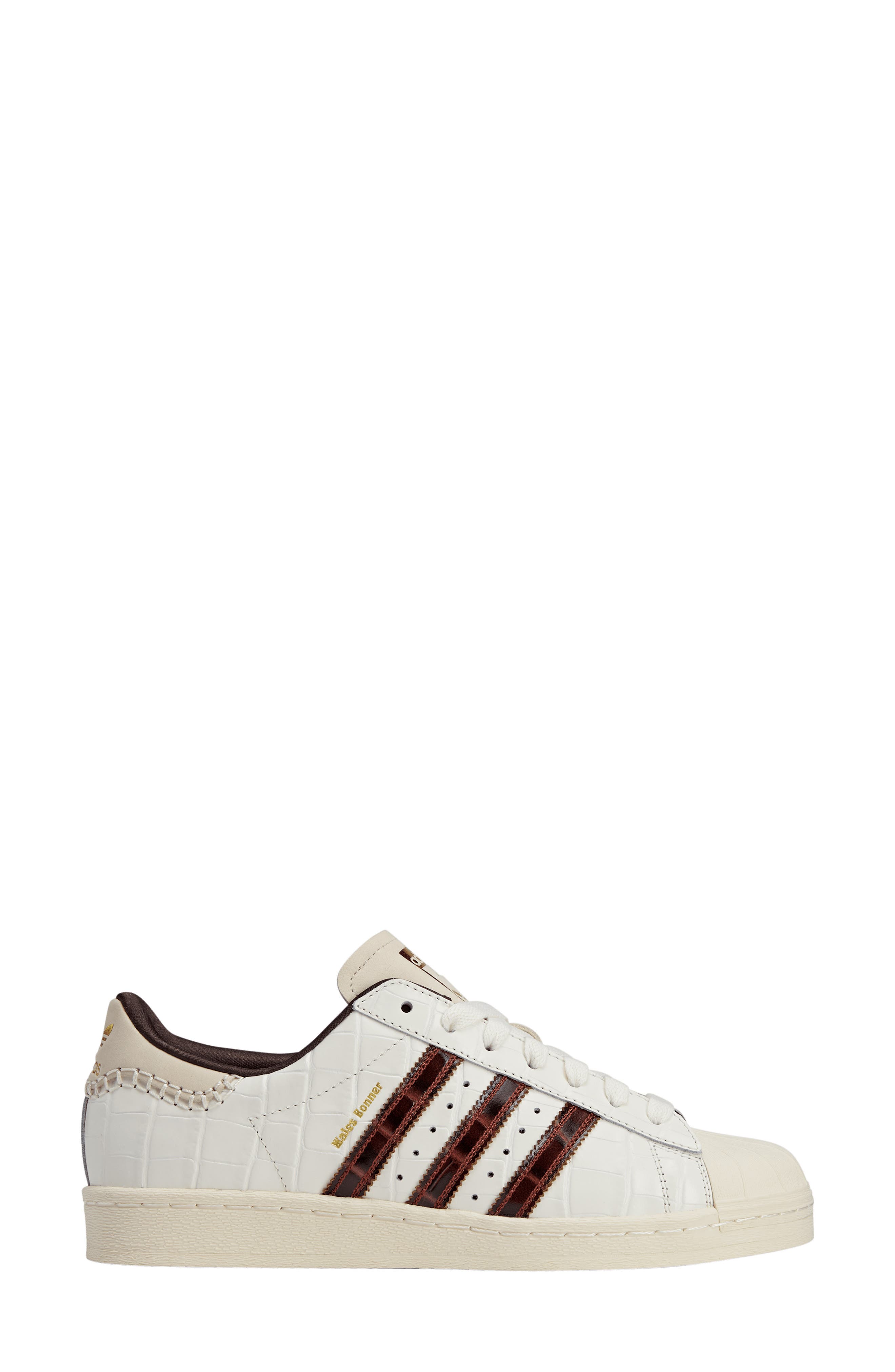 adidas x Wales Bonner Gender Inclusive Superstar Sneaker, Alternate, color, White/ Fox Brown/ Off White