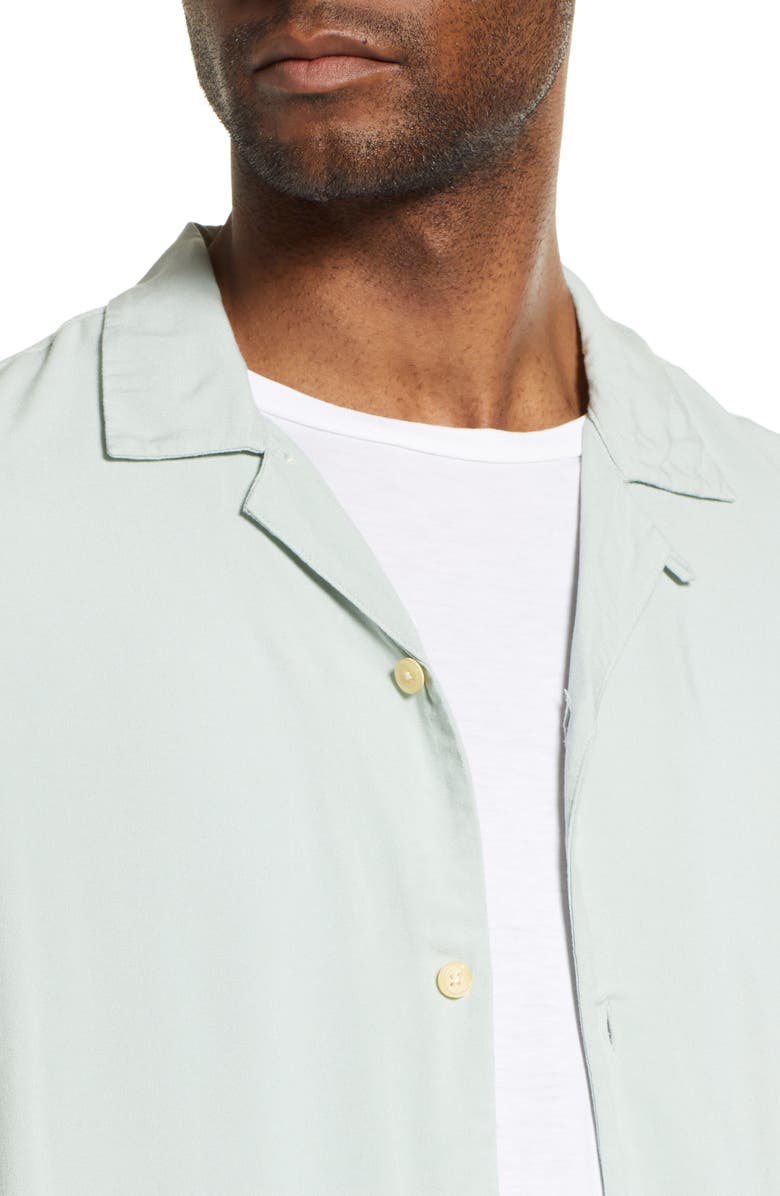 AllSaints Venice Relaxed Fit Short Sleeve Button-Up Camp Shirt, Alternate, color, Vintage Green