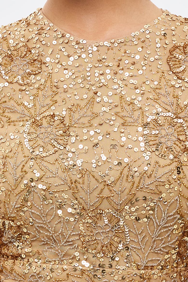 Modest Embellished Sequins A Line Maxi Dress, Alternate, color, RICHMOND