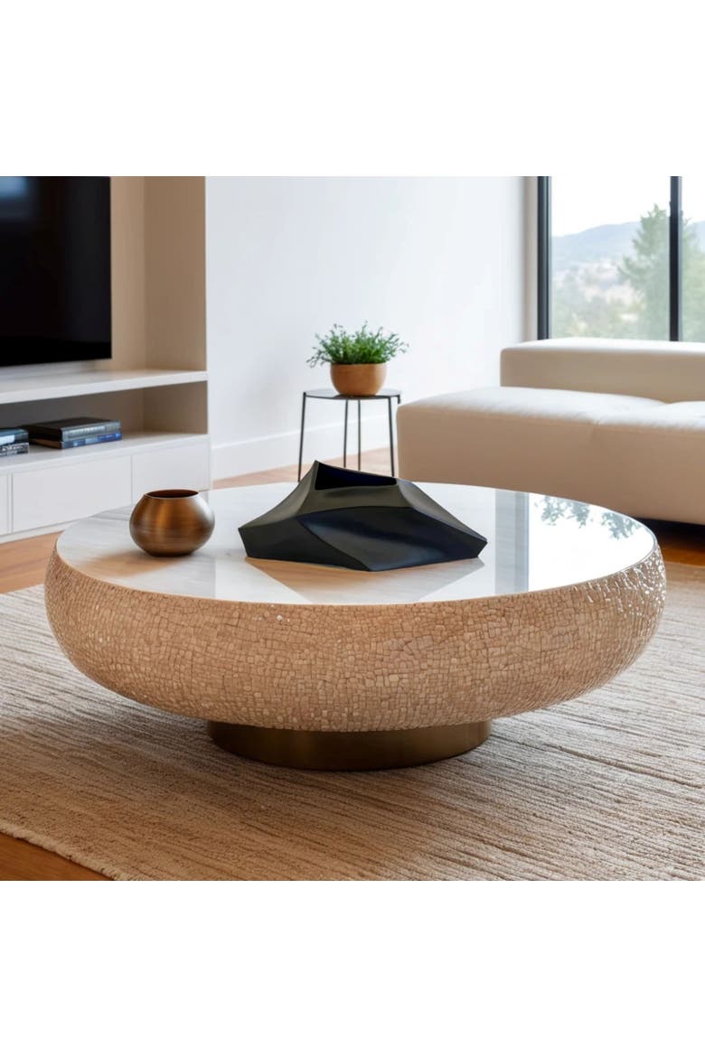 Geo Flat Vase, Alternate, color, Black