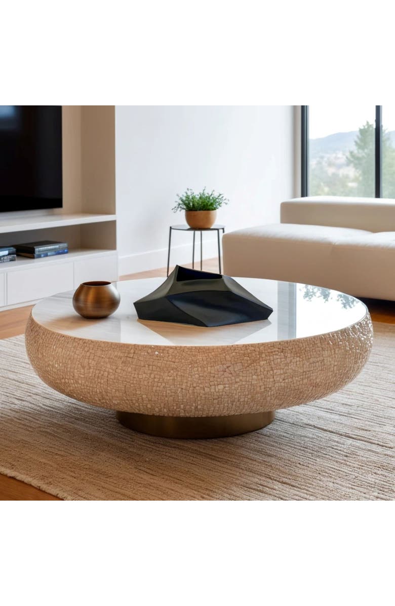 DinaDecor Geo Flat Vase, Alternate, color, Black