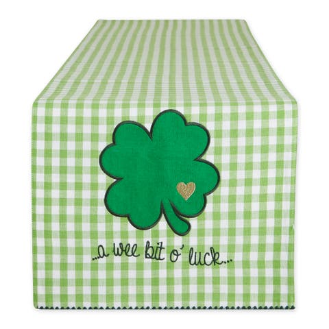 A Wee Bit O Luck Embroidered Table Runner
