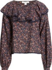 Treasure & Bond Ruffle Collar Top