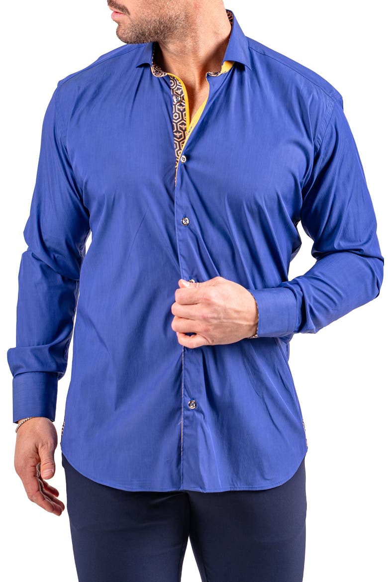 Einstein Resistance0126 Blue Button-Up Shirt, Alternate, color, BLUE