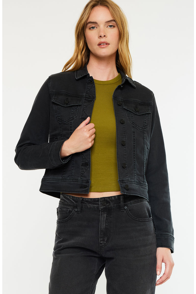 Drea Denim Jacket, Alternate, color, Dark Gray