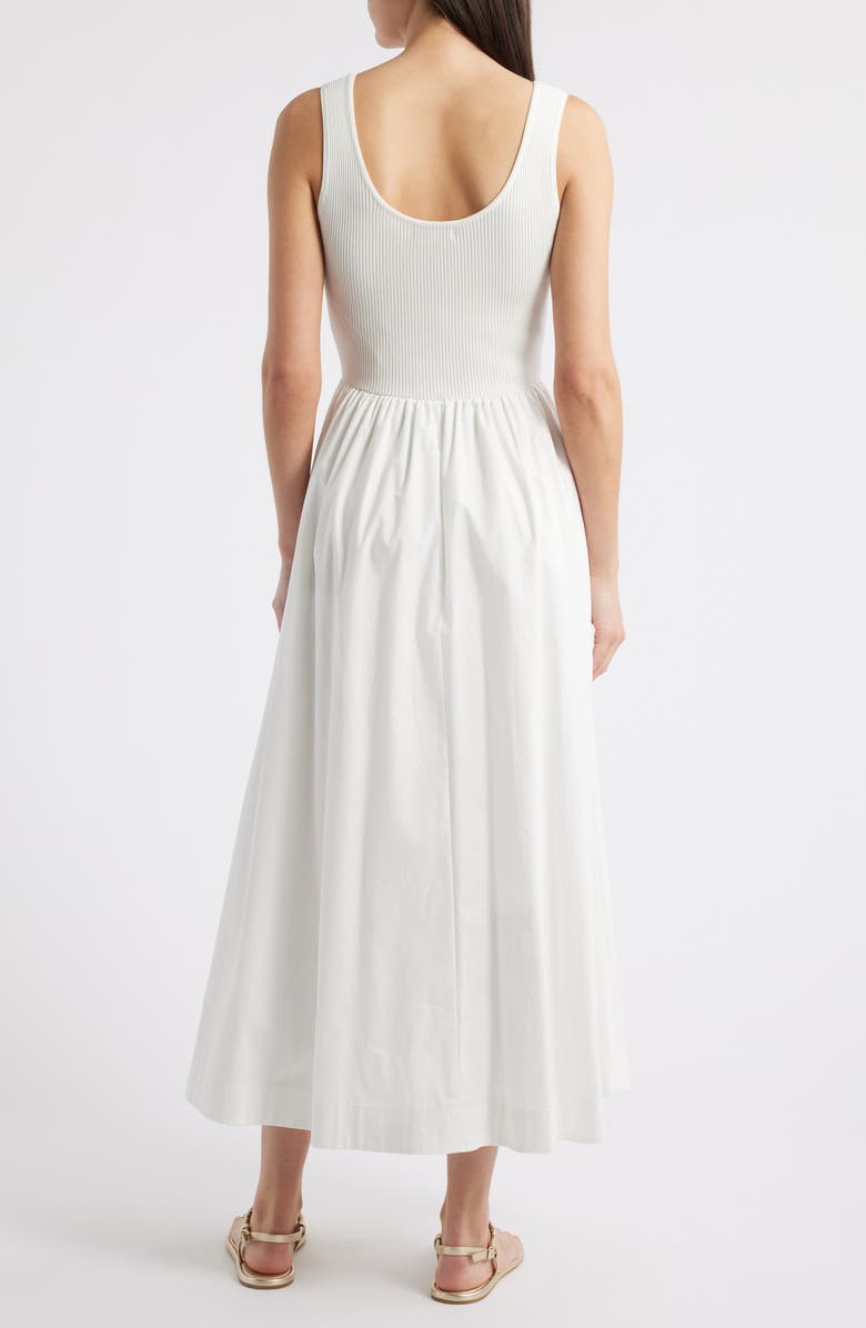 MOON RIVER Sleeveless Mixed Media Maxi Dress, Alternate, color, Ivory