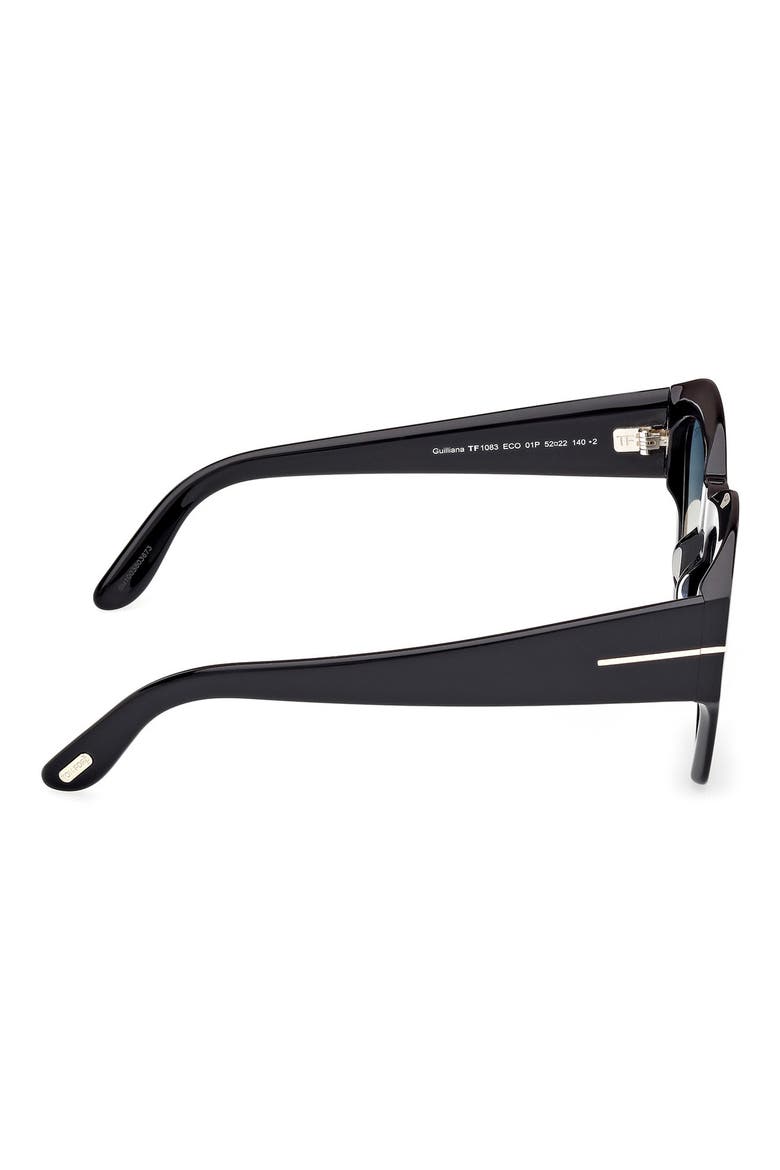 Guilliana 52mm Gradient Geometric Sunglasses, Alternate, color, BLACK/ GRAD TURQUOISE TO SAND