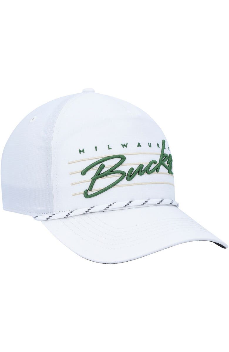 '47 Men's '47  White Milwaukee Bucks Downburst Hitch Snapback Hat, Alternate, color, White