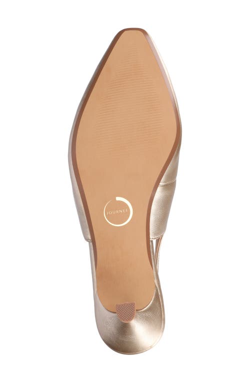 Shop Journee Collection Amory Slingback Pump In Champagne