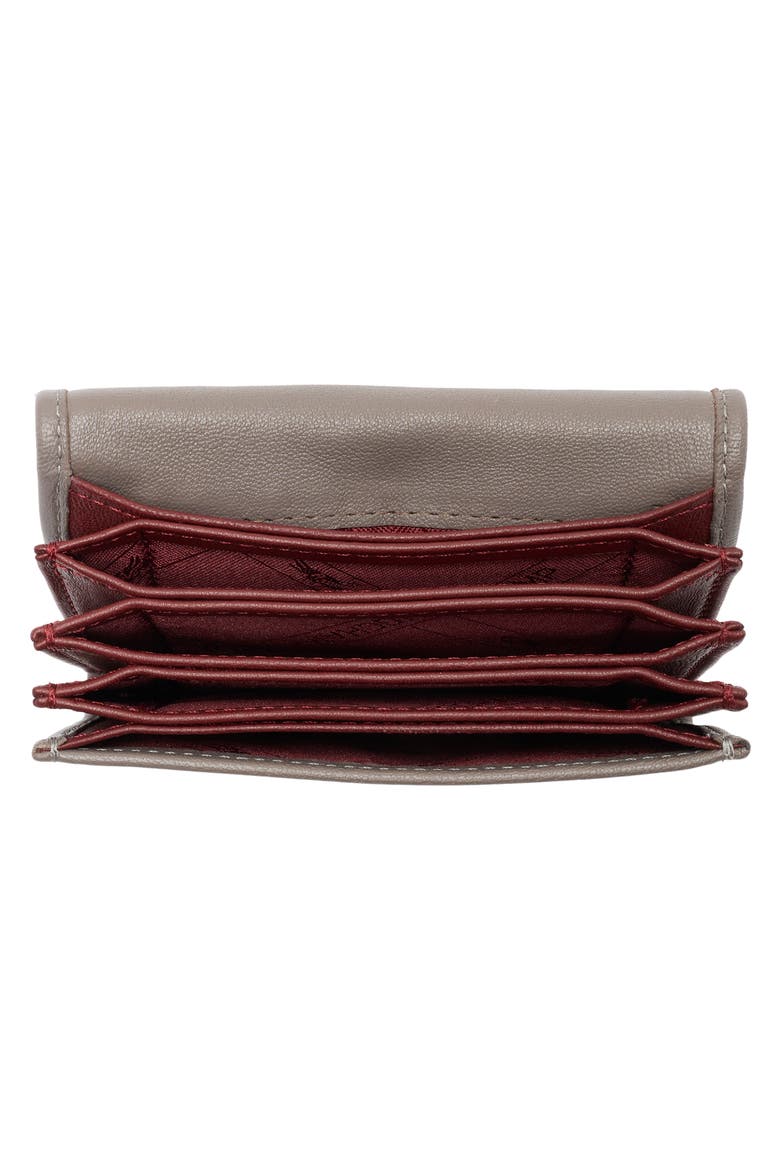 Le Pliage Xtra Leather Flap Card Case, Alternate, color, PEBBLE