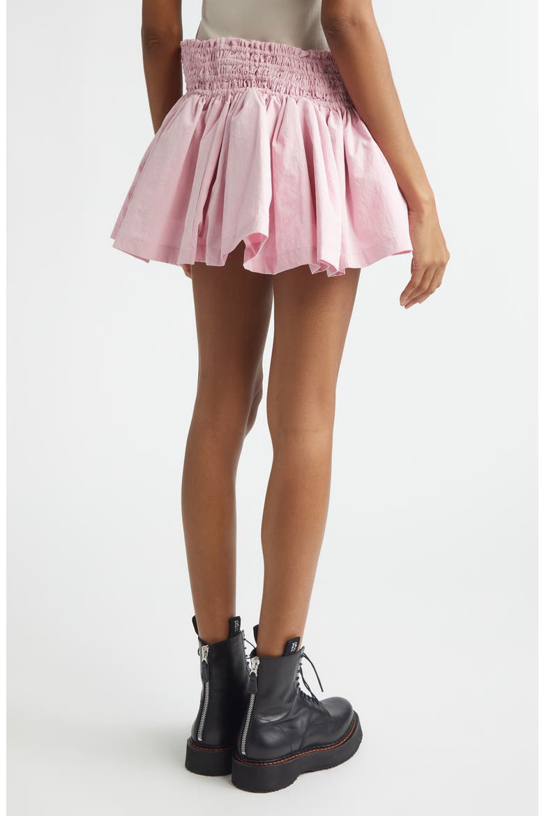 Track Shirred Miniskirt, Alternate, color, PINK