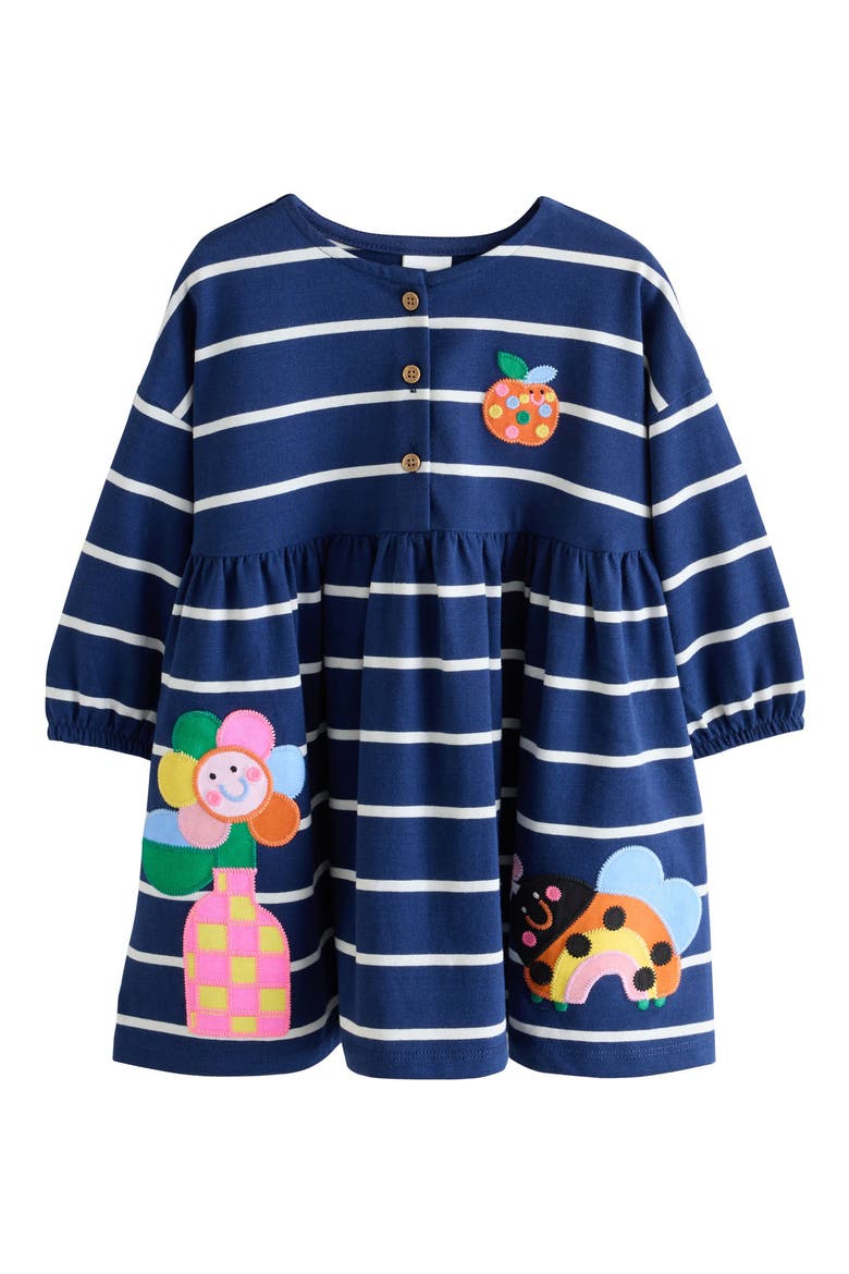Kids' Character Stripe Cotton Jersey Dress, Main, color, BLUE