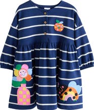 NEXT Kids' Character Stripe Cotton Jersey Dress