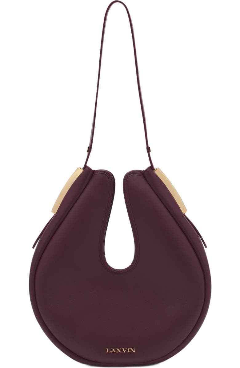 Lanvin Hobo Cymbal Leather Bag, Alternate, color,