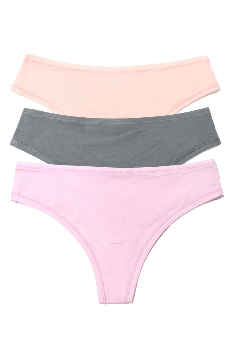 Hanky Panky Play Assorted 3-Pack Thongs, Main, color, 