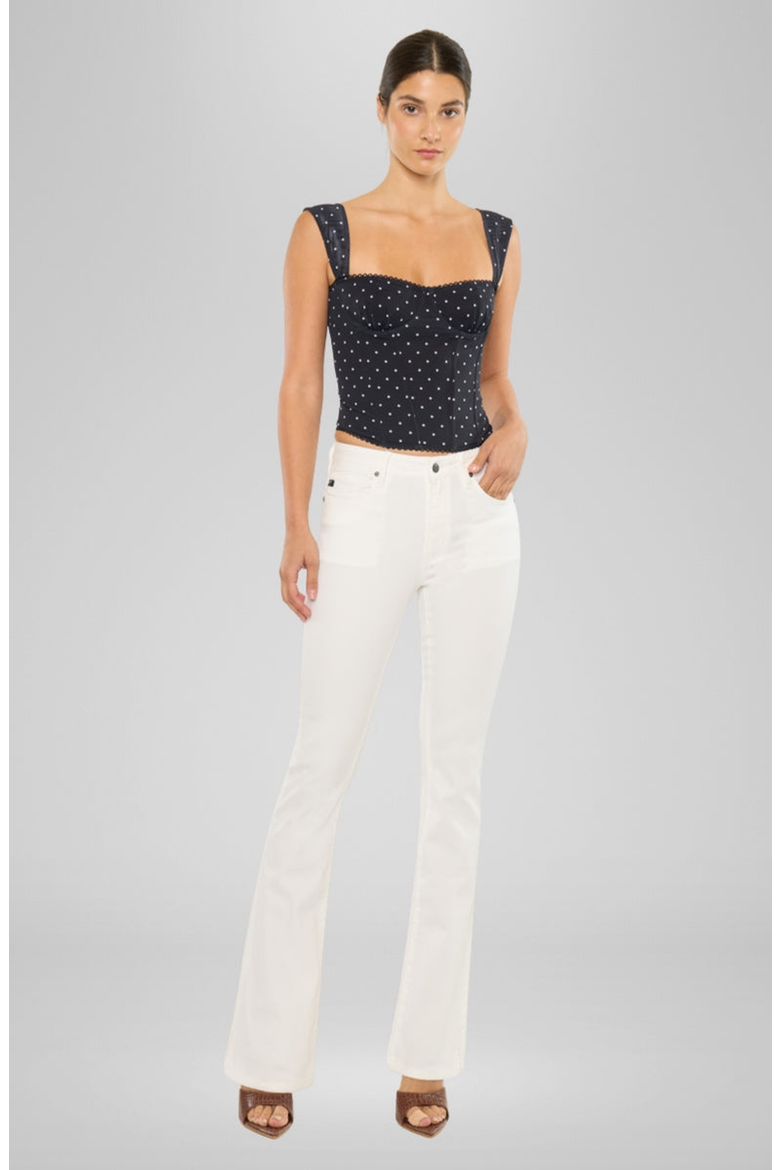 Vanilla Essentials High Rise Bootcut Jeans, Alternate, color, White