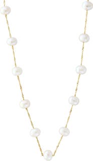EFFY 14K Yellow Gold Freshwater Pearl Station Necklace