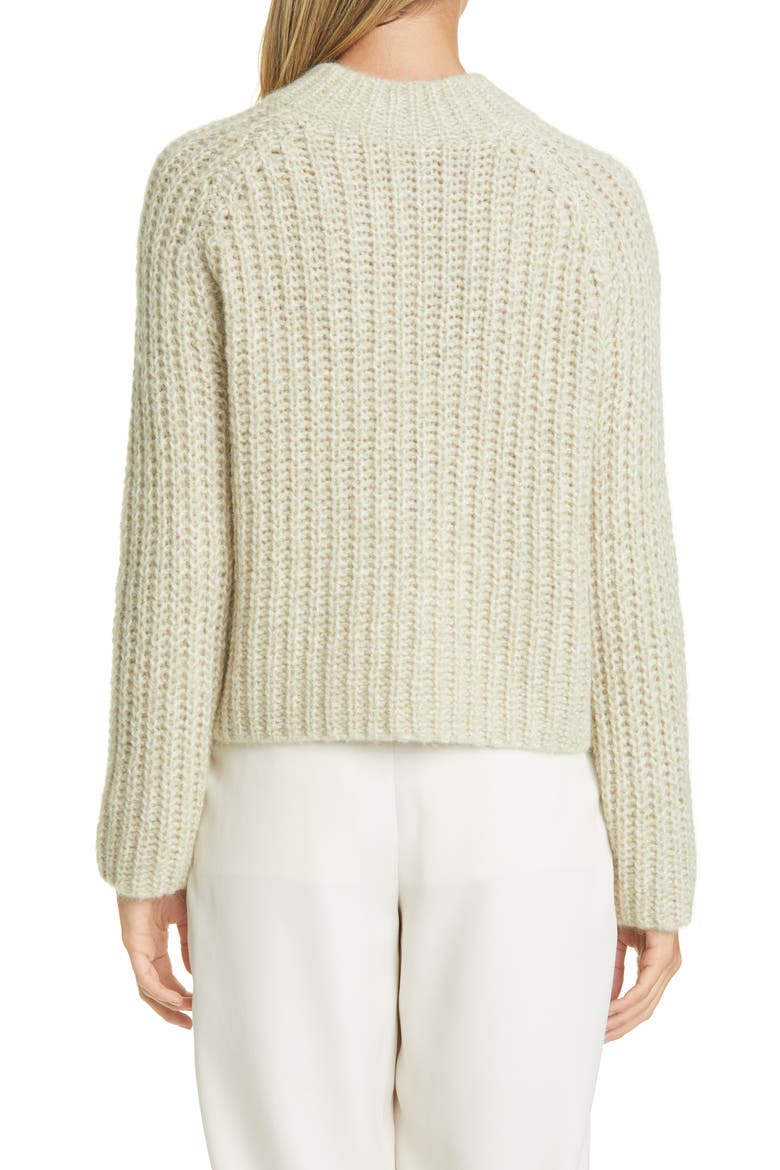 Marled Shaker Stitch Raglan Sleeve Sweater, Alternate, color, SEPIA