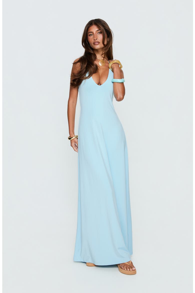 Palmas Halter Maxi Dress, Alternate, color, BABY BLUE