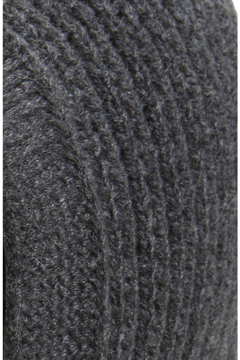Waffle Stitch Cashmere & Silk Snood, Alternate, color, CHARCOAL
