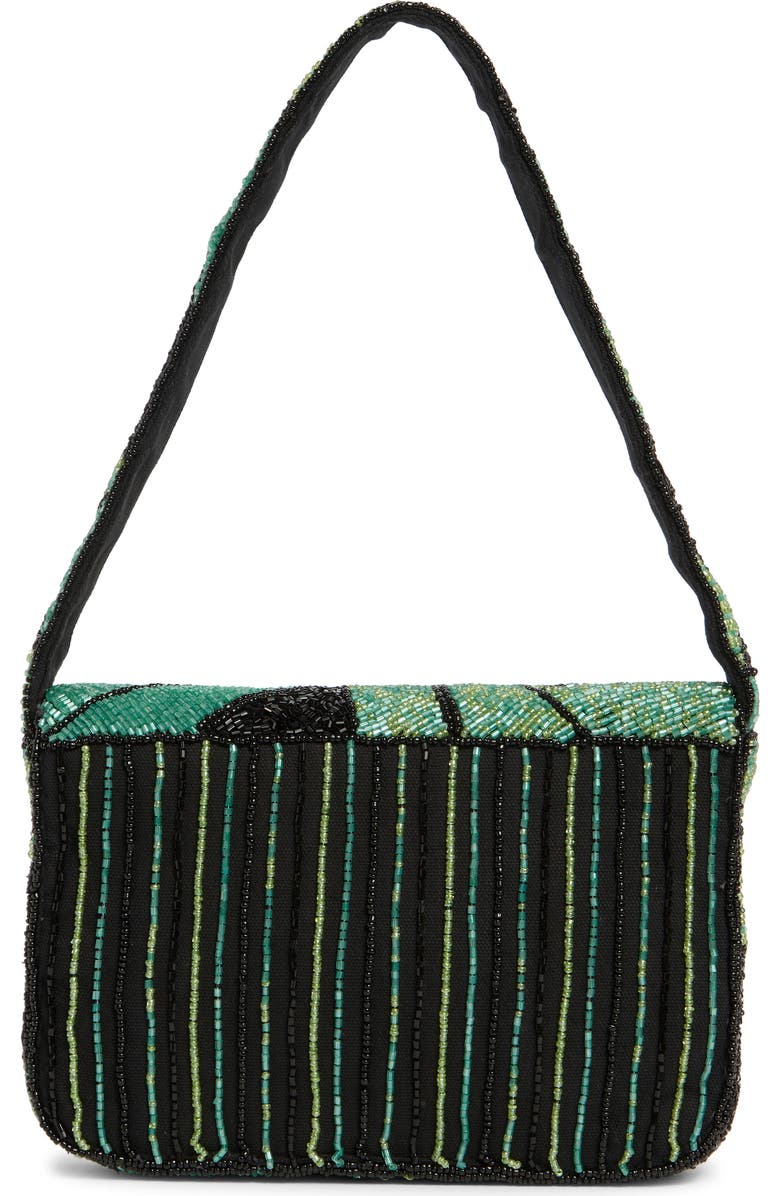 Jessica McClintock Laila Beaded Clutch, Alternate, color, Leaf Pring