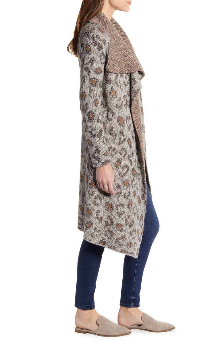 cupcakes and cashmere Mel Drape Longline Cardigan, Alternate, color, 