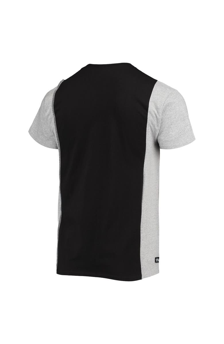 REFRIED APPAREL Men's Refried Apparel Black/Heathered Gray Los Angeles Chargers Sustainable Split T-Shirt, Alternate, color, Black