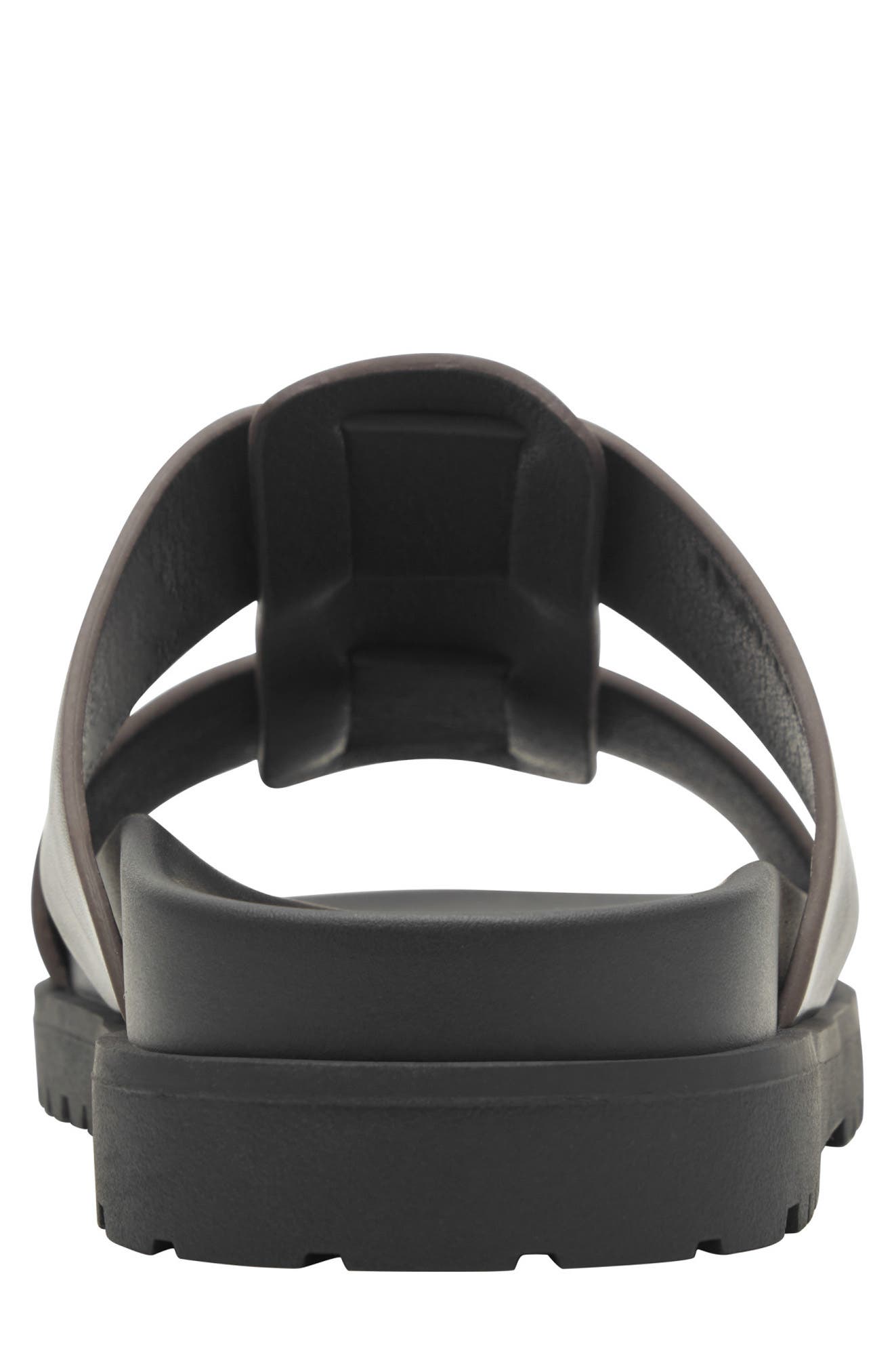 Calvin Klein Rolinde Lug Sole Slide Sandal, Alternate, color, Dark Brown