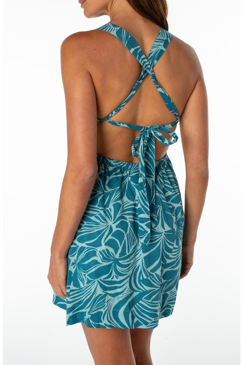 Wilder Coast Tie Back Minidress, Alternate, color, DRAGONFLY