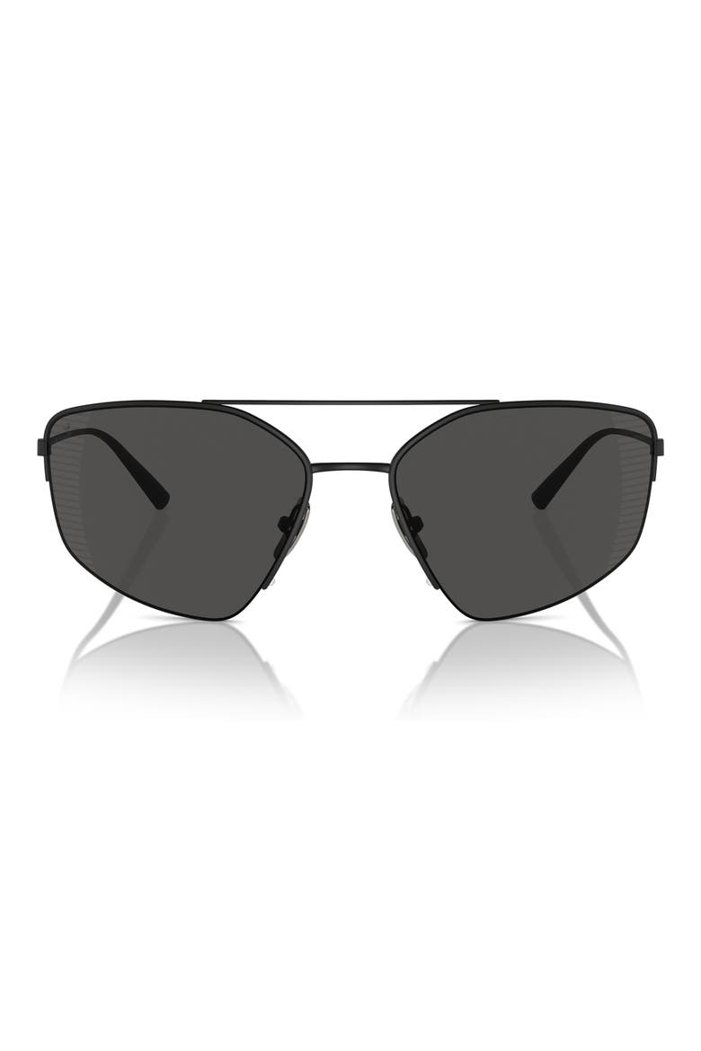 63mm Oversize Irregular Sunglasses, Main, color, MATTE BLACK / POLAR GREY