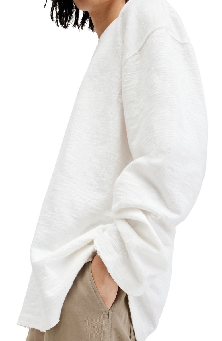 AllSaints Distressed Crewneck Sweater, Alternate, color, 