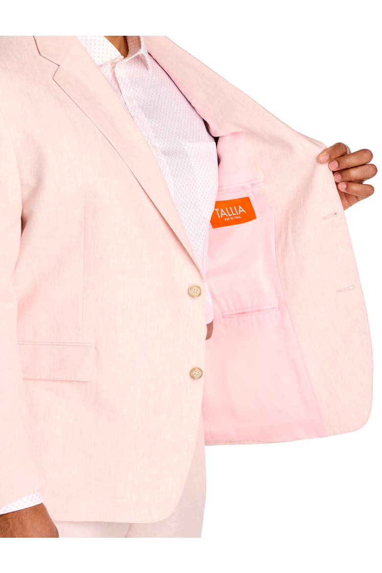 Big & Tall Linen Suit Jacket V2, Alternate, color, PINK