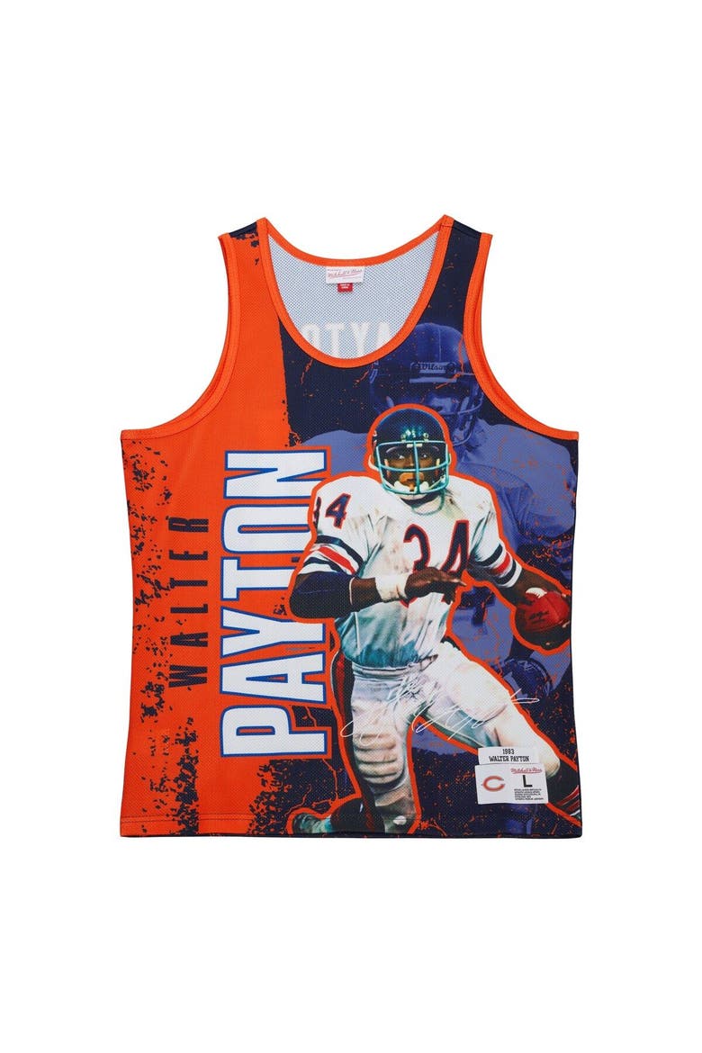 Men's Mitchell & Ness Walter Payton Navy Chicago Bears 1983 Player Burst Tank Top, Alternate, color, Navy