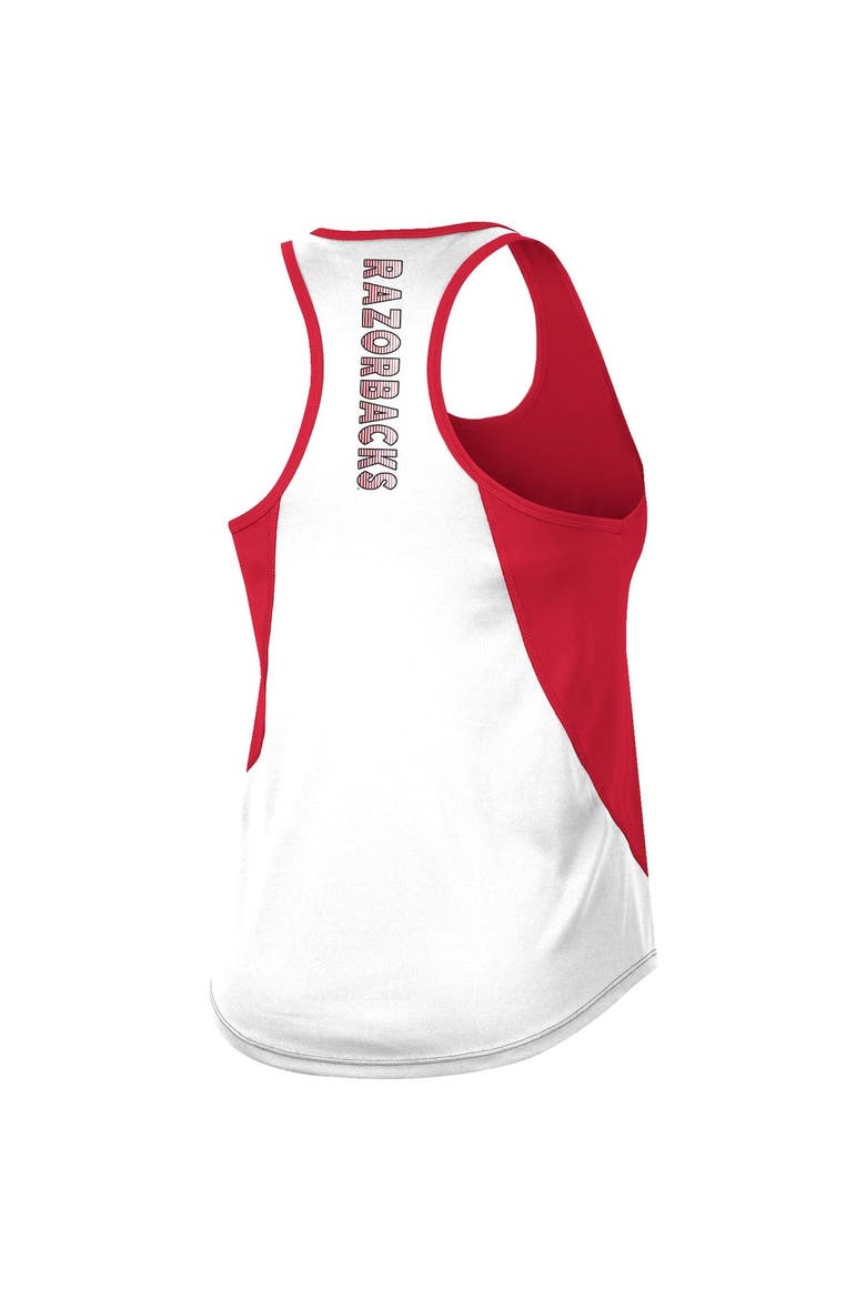 Women's Colosseum Cardinal Arkansas Razorbacks Sachs 2-Hit Scoop Neck Racerback Tank Top, Alternate, color, Cardinal