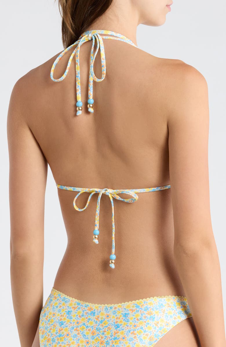Kulani Kinis Decorative Panel Halter Bikini Top, Alternate, color, Dreamy Daze