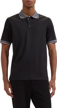 Bugatchi Tipped Pima Cotton Piqué Polo