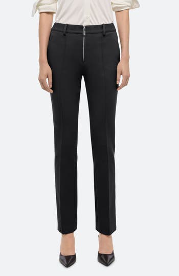 Helmut Lang Pintuck Pleat Slim Pants In Black