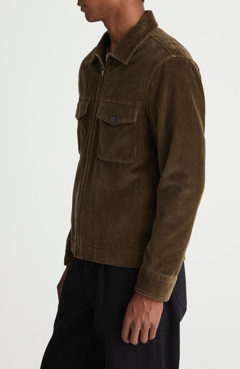 Madewell Corduroy Zip Jacket, Alternate, color, Expedition Green