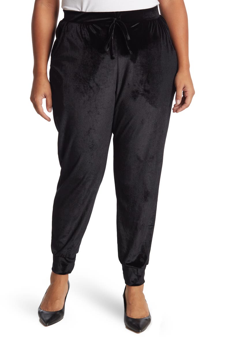 Curvy Sense Velvet Jogger, Main, color, 