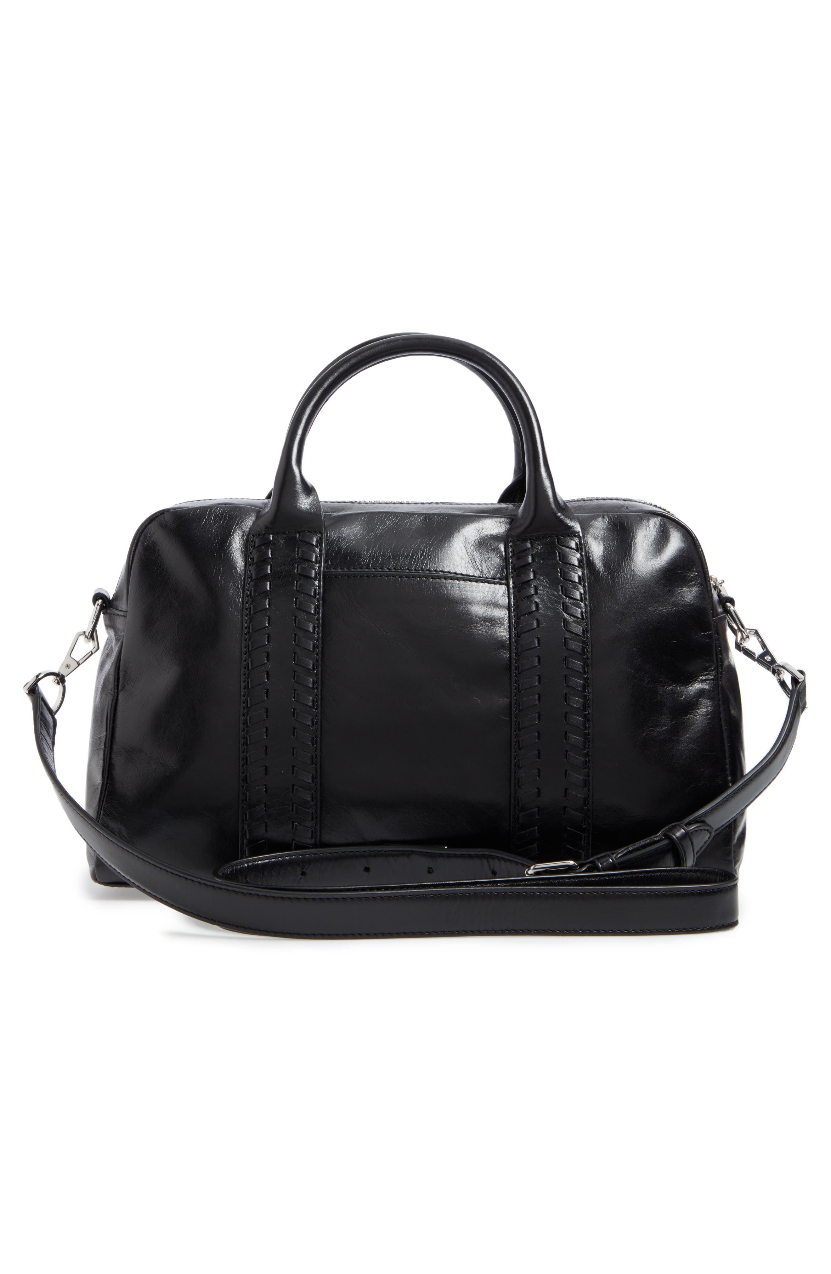 Rebecca Minkoff Vanity Leather Zip Satchel, Alternate, color, 