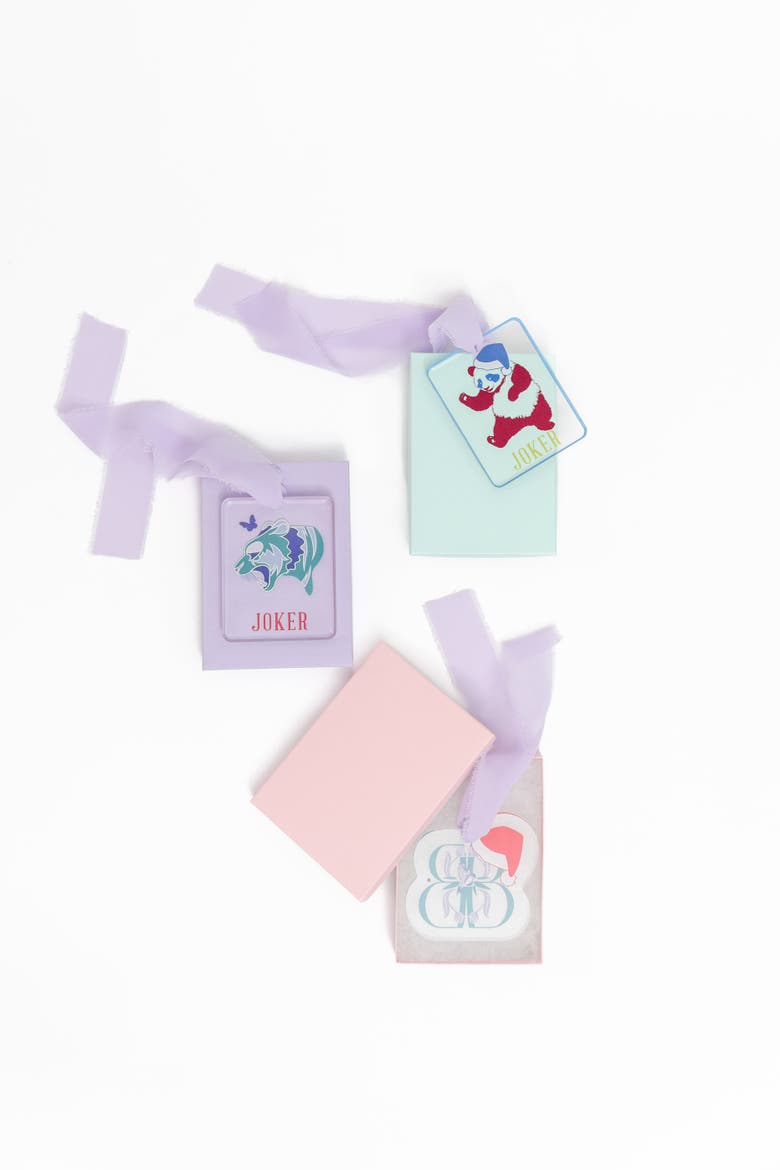 Lucite Mahjong Ornaments, Alternate, color, Clear / Multi