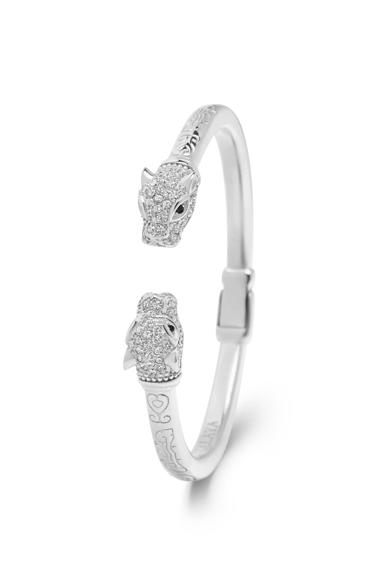 Panther Bangle, Main, color, Silver