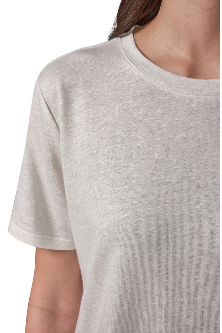 Linen Blend T-Shirt, Alternate, color, CREAM